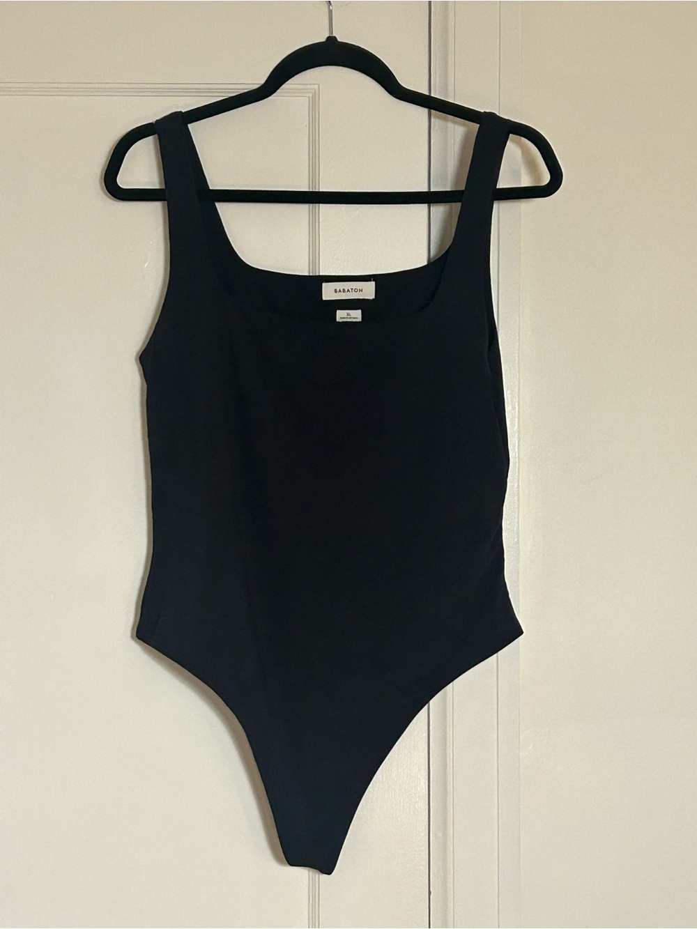 Babaton Black Square Neck Bodysuit